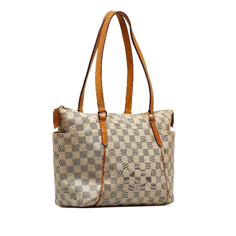 White Louis Vuitton Damier Azur Totally MM Tote Bag