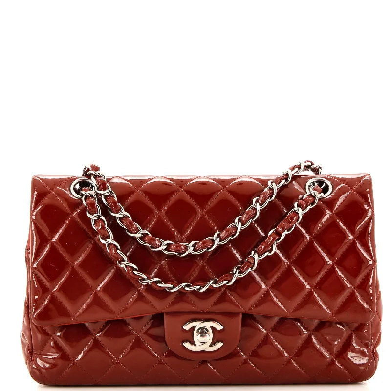 Classic Double Flap Bag Quilted Patent Medium