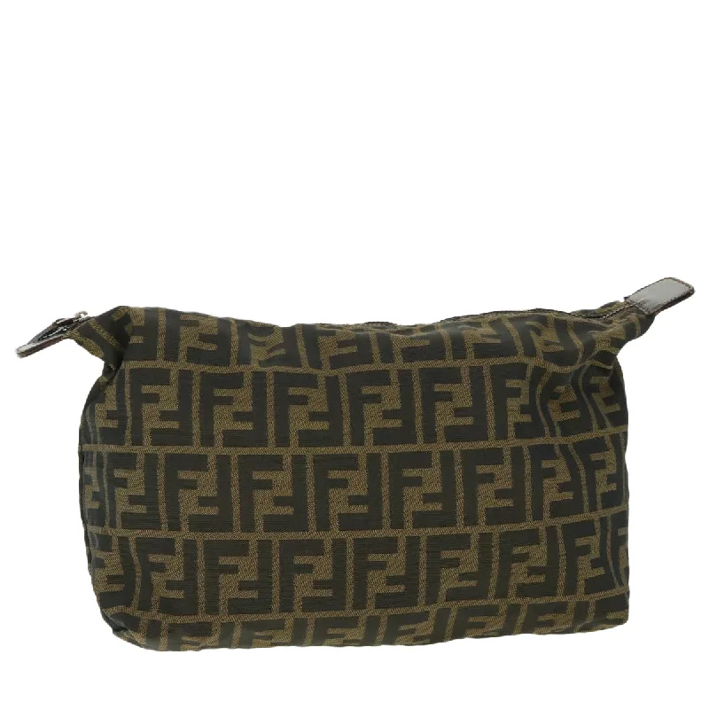 FENDI Zucca Canvas Pouch Black Brown 2119 26545 099  ep1838