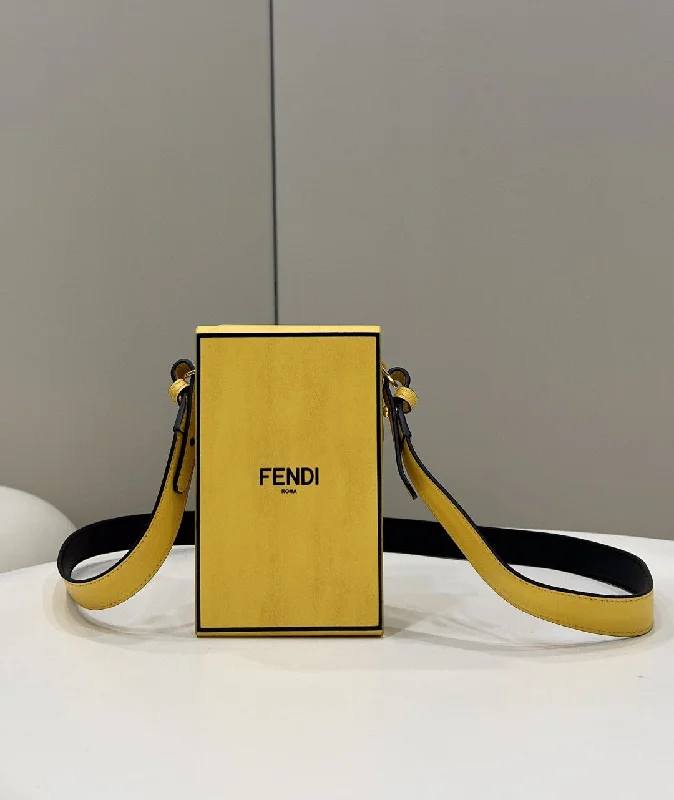 Fendi Vertical Box Yellow RM 6,400 Bag