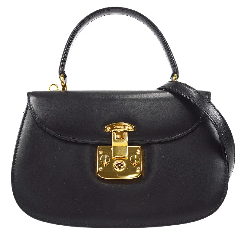 Gucci Lady Lock 2way Shoulder Handbag Black 17843