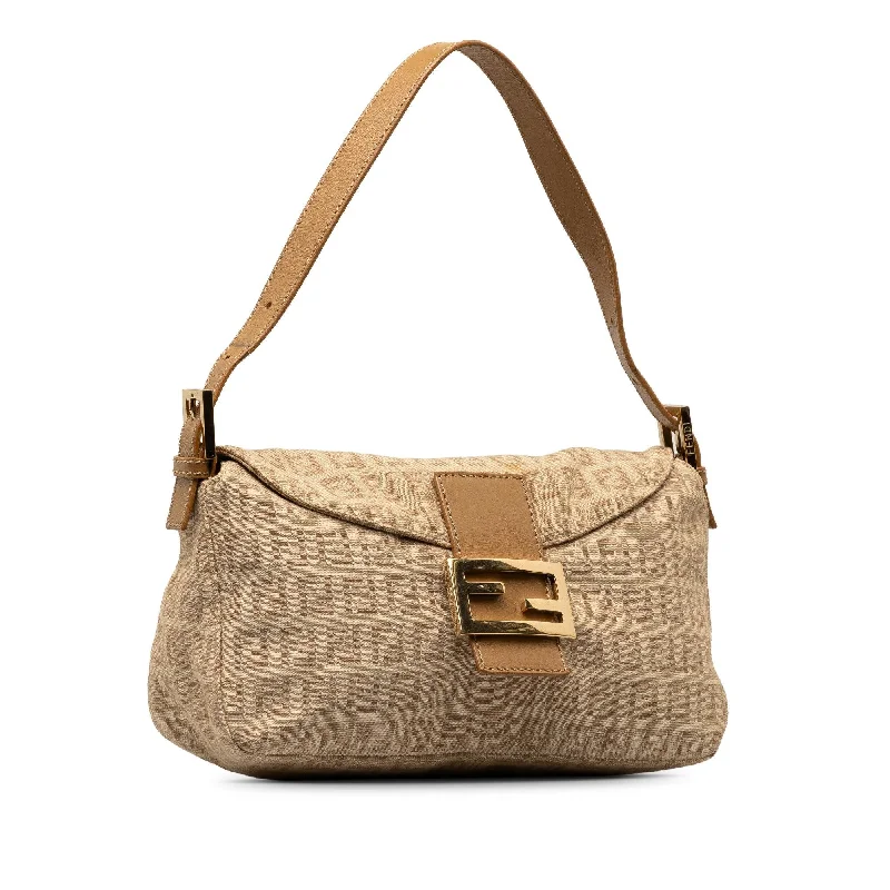 Fendi Zucchino Double Flap Baguette (SHG-v7ZGVv)