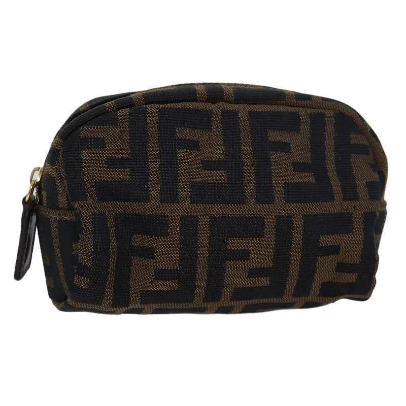 FENDI Zucca Canvas Pouch Brown  fm3578