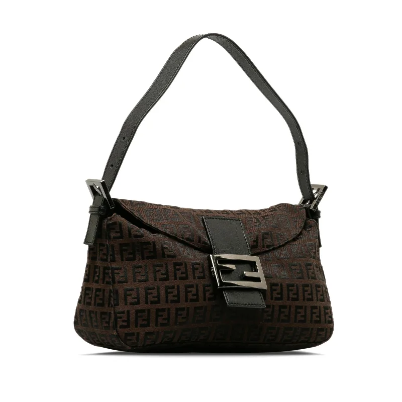 Fendi Zucchino Double Flap Baguette (SHG-WAc2kE)