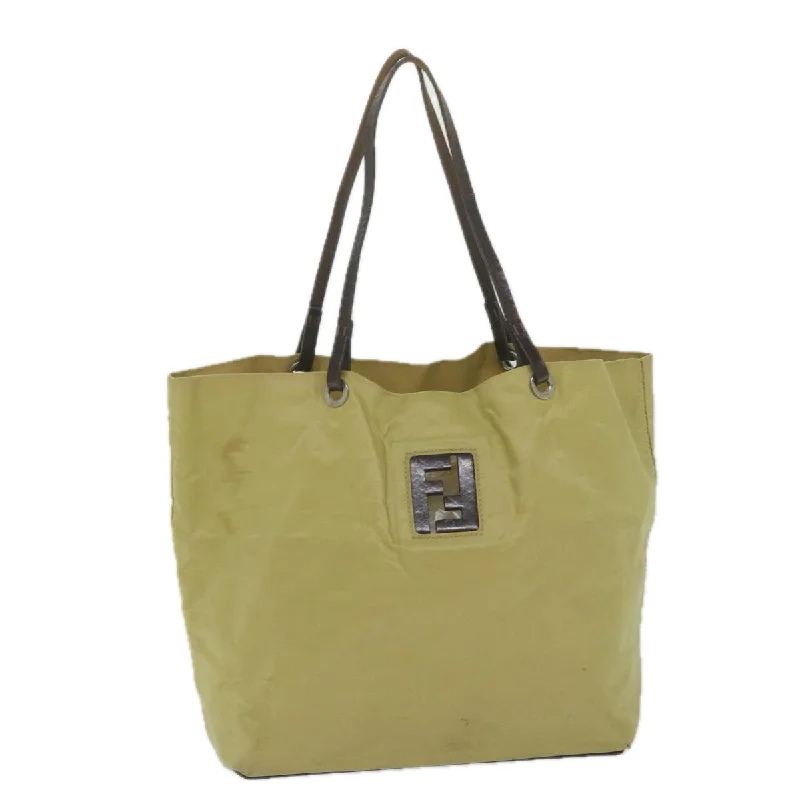 FENDI Tote Bag Nylon Beige  bs10498