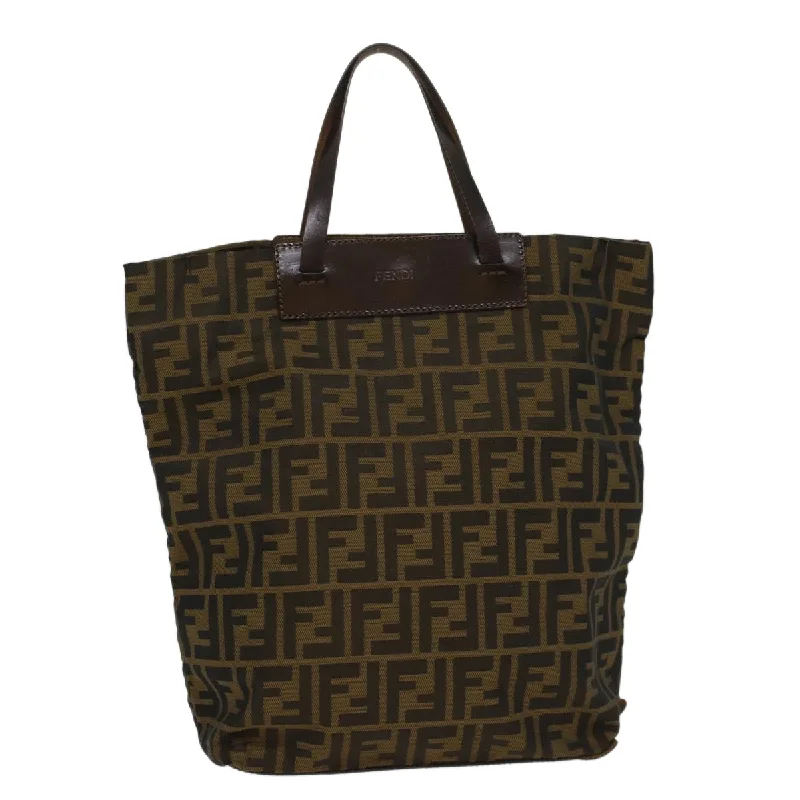 FENDI Zucca Canvas Hand Bag Brown  54812