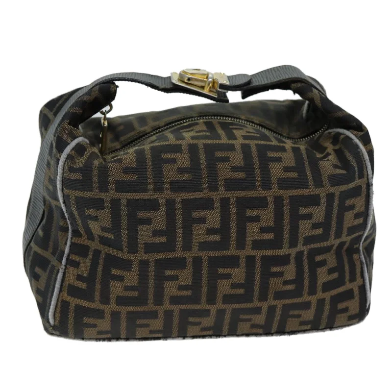 FENDI Zucca Canvas Hand Bag Black Brown  fm3460