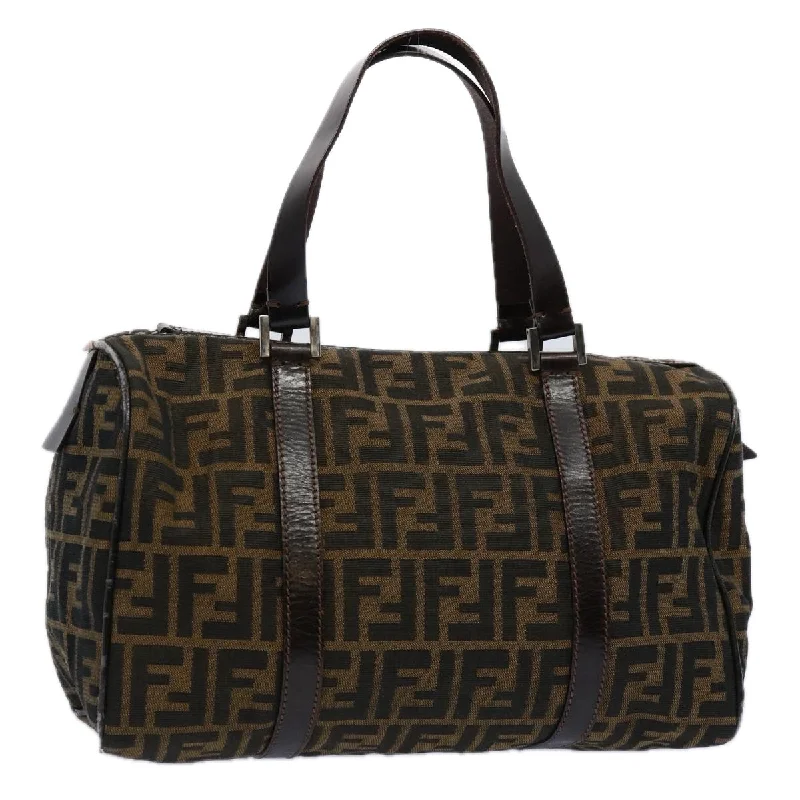 FENDI Zucca Canvas Hand Bag Black Brown 2119 16327 089  ep2529