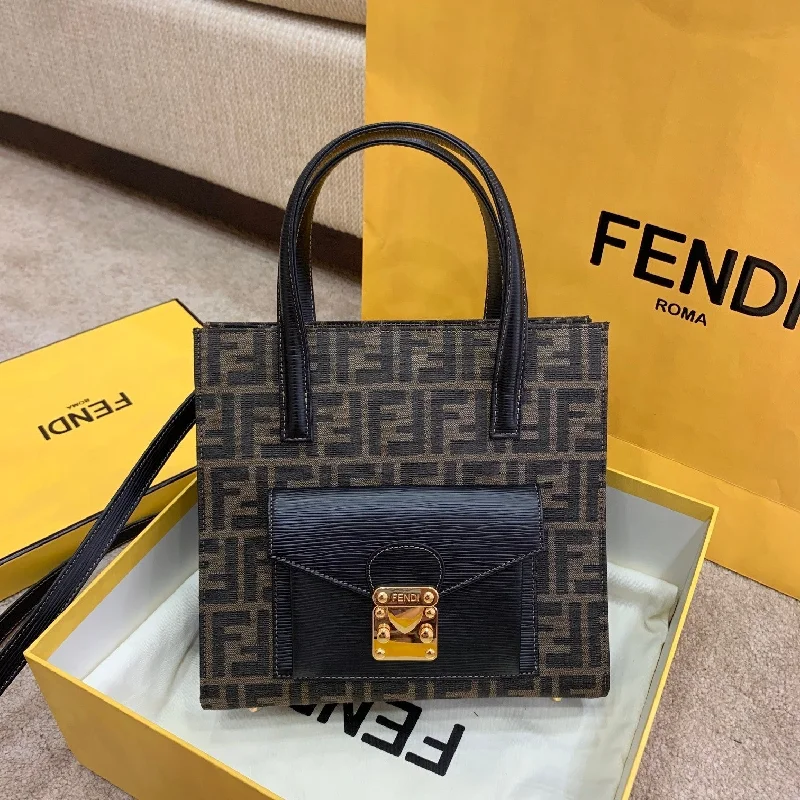 Fendi Vintage Handle Bag 26cm Brown