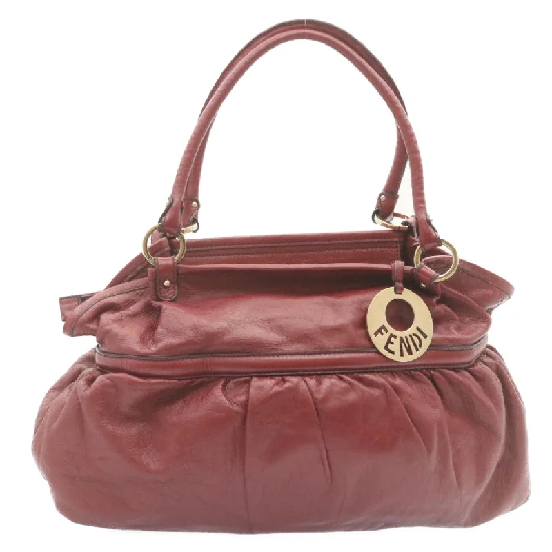 FENDI Tote Bag Leather Red  fm1108