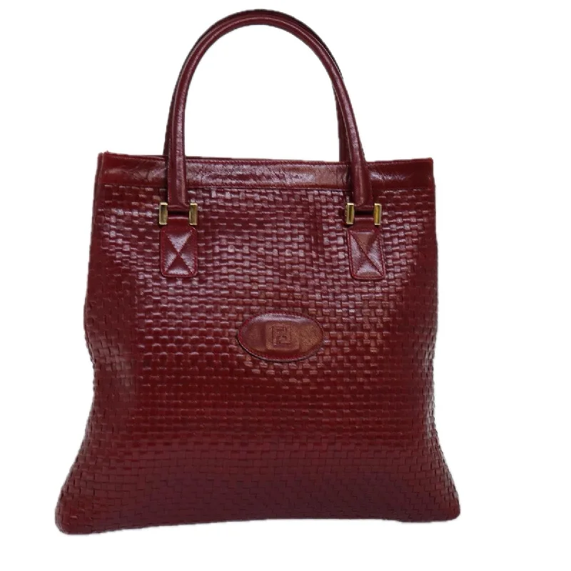 FENDI Tote Bag Leather Red  74221