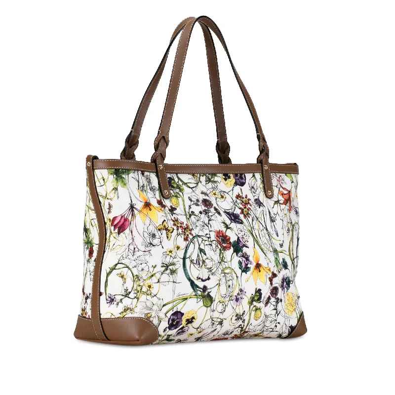 Gucci Flora Canvas Craft Tote 7nJYvD)