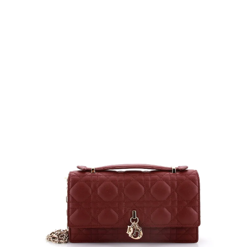 My Dior Top Handle Flap Bag Cannage Quilt Lambskin Mini