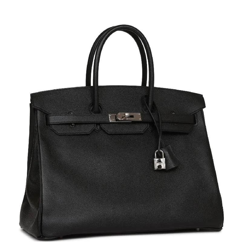 Hermes Birkin 35 Black Epsom Palladium Hardware