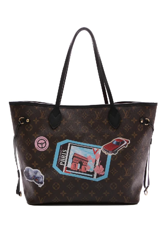 My LV World Tour Neverfull MM Tote Bag