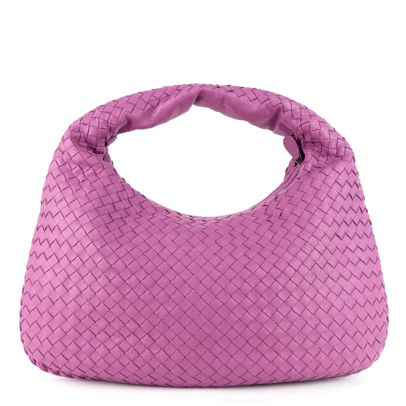 Nappa Leather Intrecciato Medium Hobo Bag