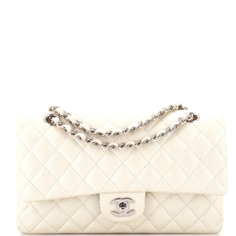 Classic Double Flap Bag Quilted Iridescent Caviar Medium