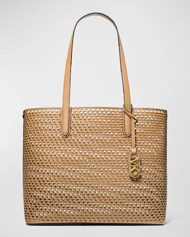 Eliza XL Woven Leather Tote Bag