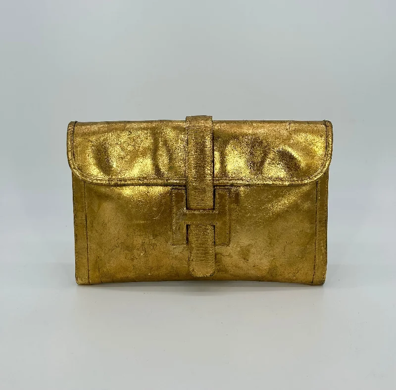 Vintage Hermes Gold Foil Jige Pm