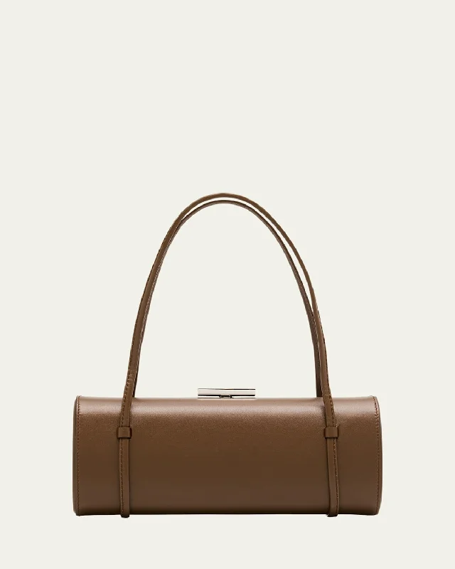 Natalie Barrel Leather Shoulder Bag