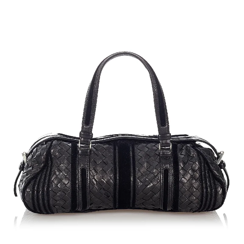 Bottega Veneta Intrecciato Leather Boston Bag (SHG-27192)