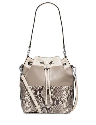 Michael Michael Kors Dottie Large Colorblock Python Bucket Bag