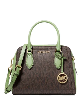 Michael Michael Kors Ayden Medium Logo and Faux Leather Satchel