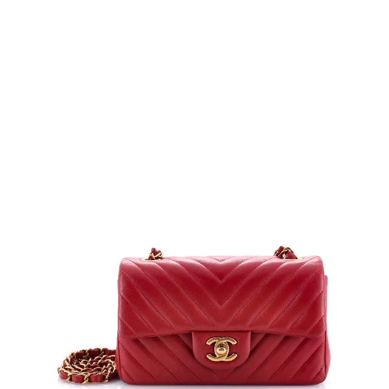 Classic Single Flap Bag Chevron Lambskin Mini