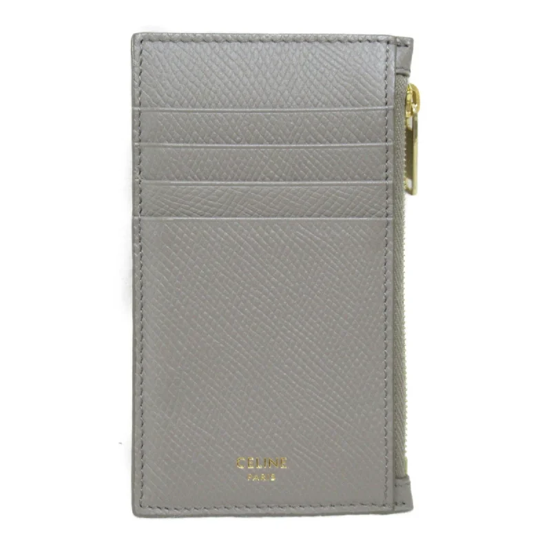 Celine Card Case Gray Gurege leather