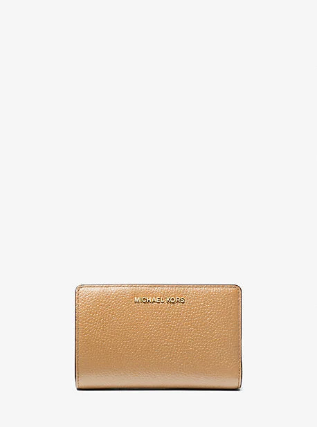 MK Medium Pebbled Leather Wallet - Brown - Michael Kors