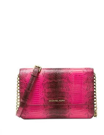 Michael Michael Kors Large Gusset Snakeskin Crossbody