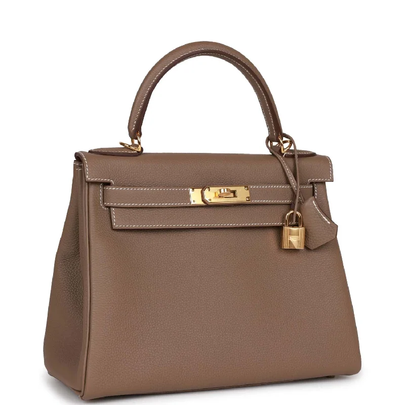 Hermes Kelly Retourne 28 Etoupe Togo Gold Hardware