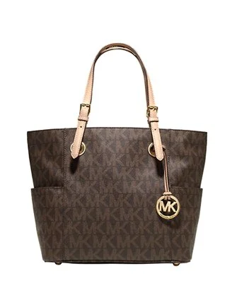 Michael Michael Kors East West Jet Set Signature Logo Tote