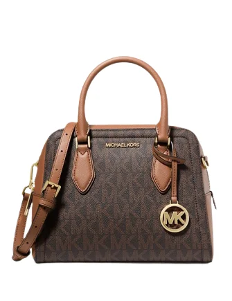 Michael Michael Kors Ayden Medium Logo and Faux Leather Satchel