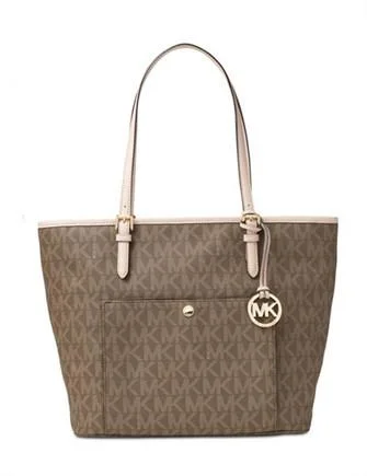 Michael Michael Kors Jet Set Item Large Top Zip Snap Pocket Tote