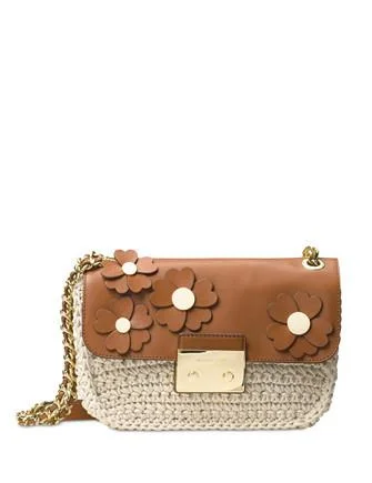 Michael Michael Kors Flora Applique Sloan Large Chain Shoulder Bag