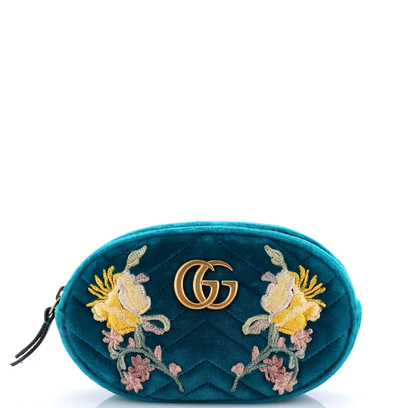 GG Marmont Belt Bag Embellished Matelasse Velvet