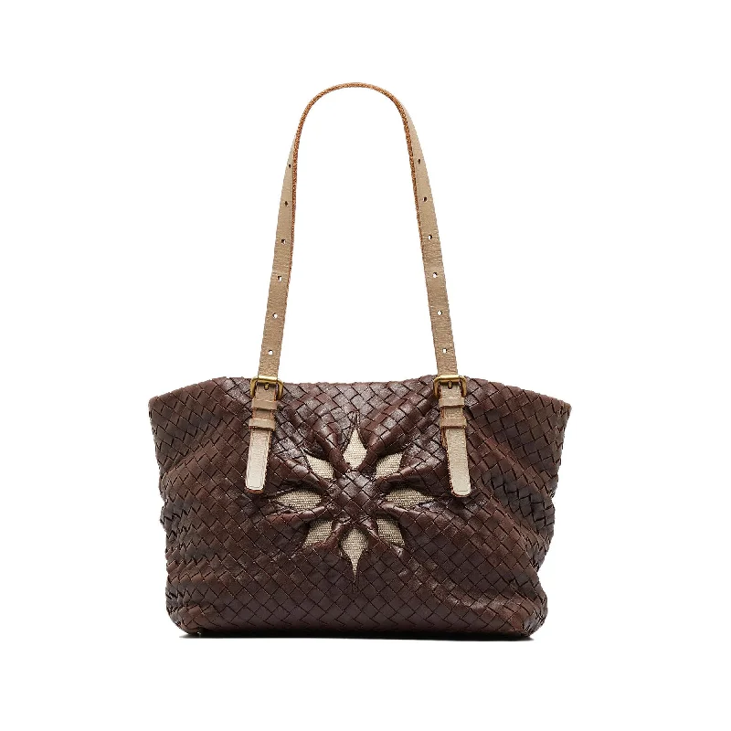 Bottega Veneta Intrecciato Marquise Flower Tote (SHG-8MxBIq)