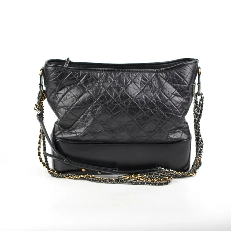 Chanel Medium Gabrielle Calfskin Black - Series 24