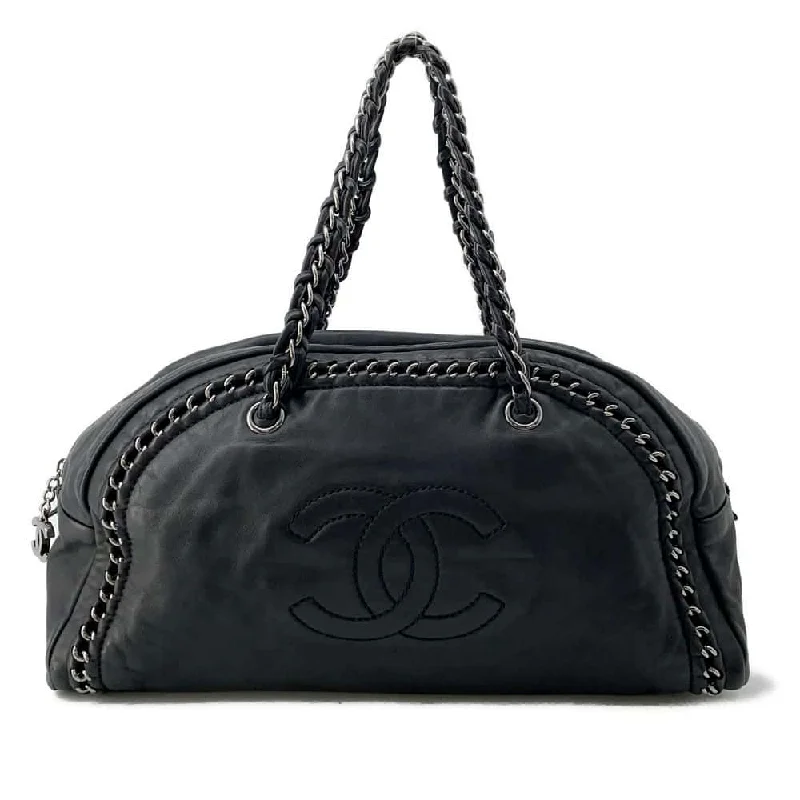 CHANEL Luxury Line Travel Bag Black A31405 Leather