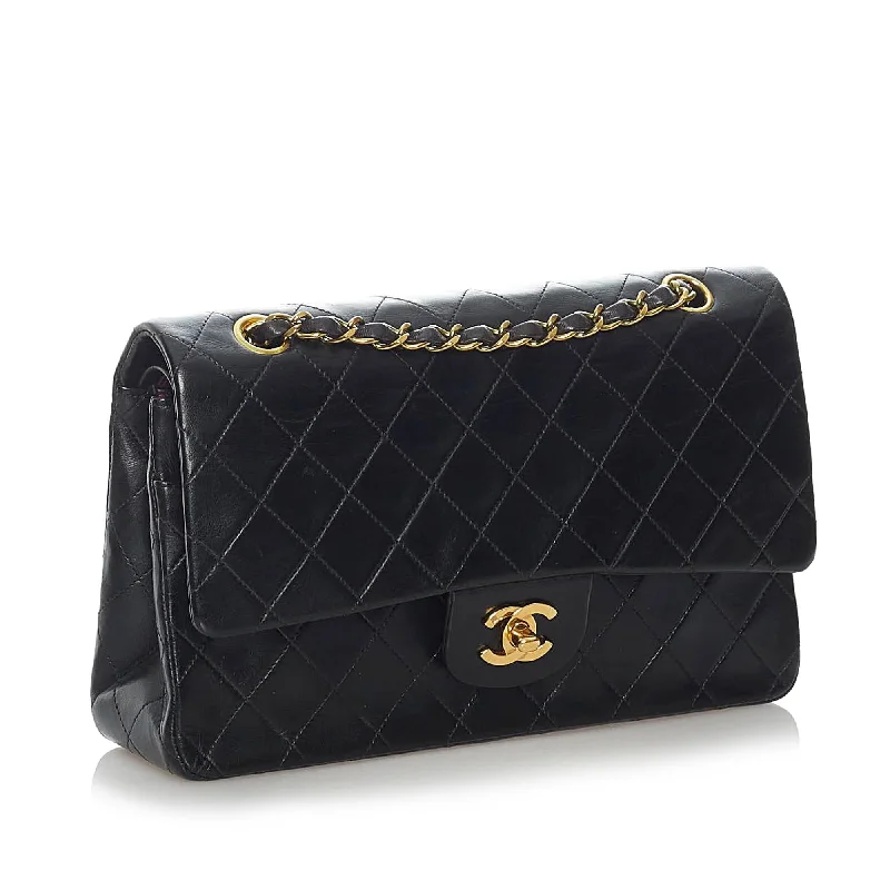 Chanel Medium Classic Lambskin Leather Double Flap Bag (35107)