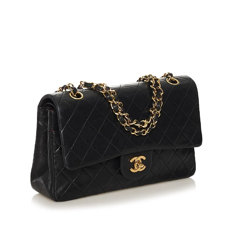 Chanel Medium Classic Lambskin Leather Double Flap Bag (35273)