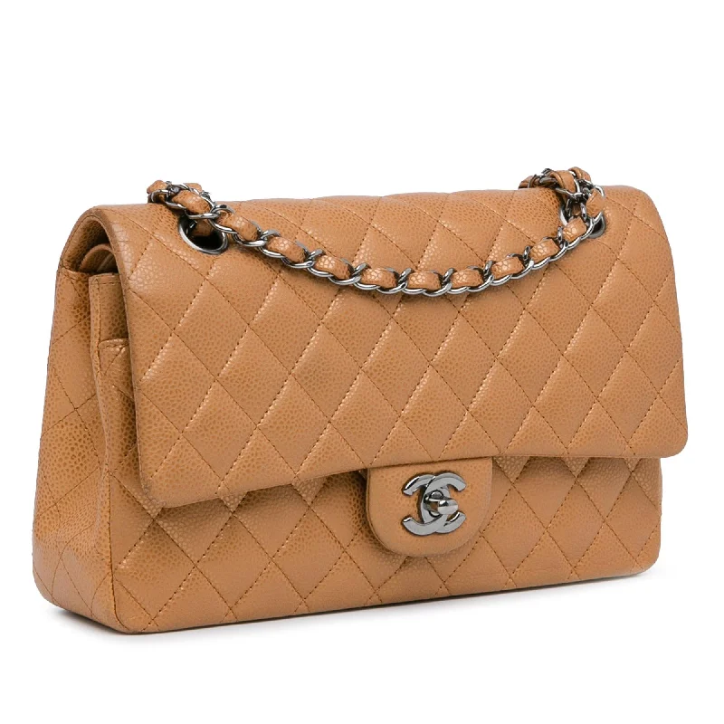 Chanel Medium Classic Metallic Caviar Double Flap (VjNNbF)