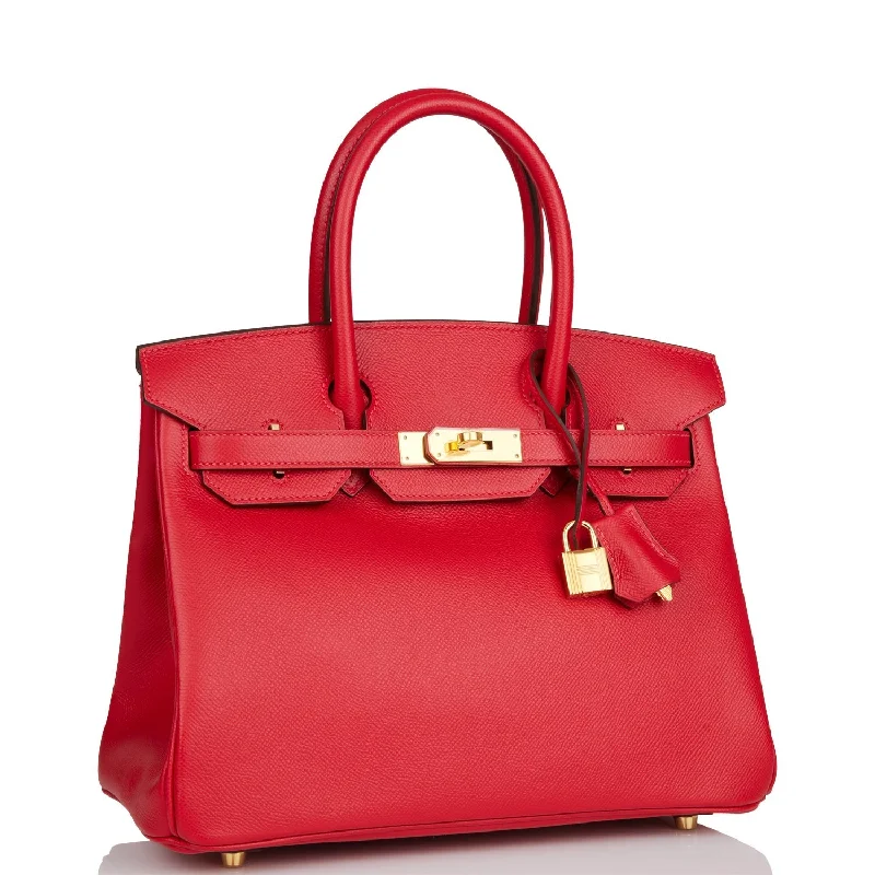 Hermes Birkin 30 Rouge Casaque Epsom Gold Hardware Deposit 2 MT