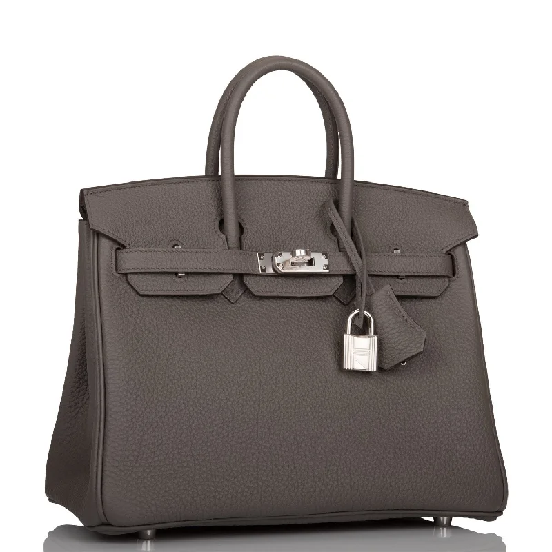 Hermes Birkin 25 Etain Togo Palladium Hardware