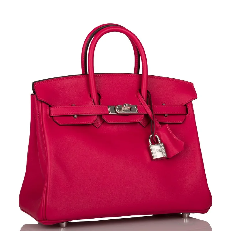 Hermes Birkin 25 Framboise Swift Palladium Hardware