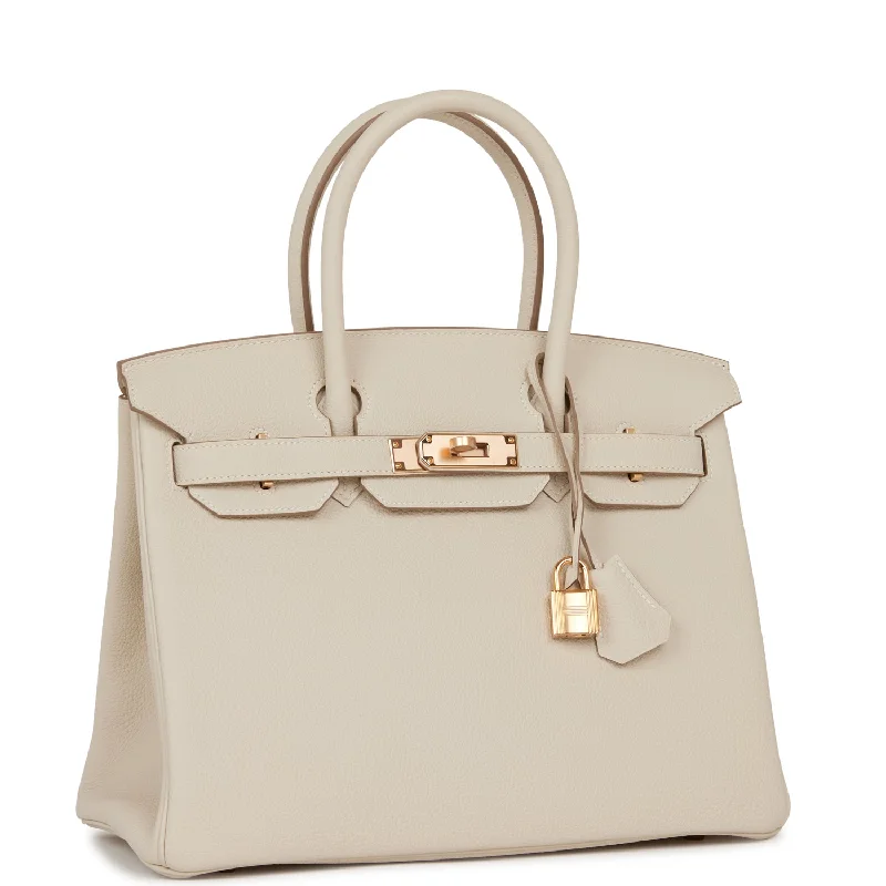 Hermes Birkin 30 Craie Togo Rose Gold Hardware