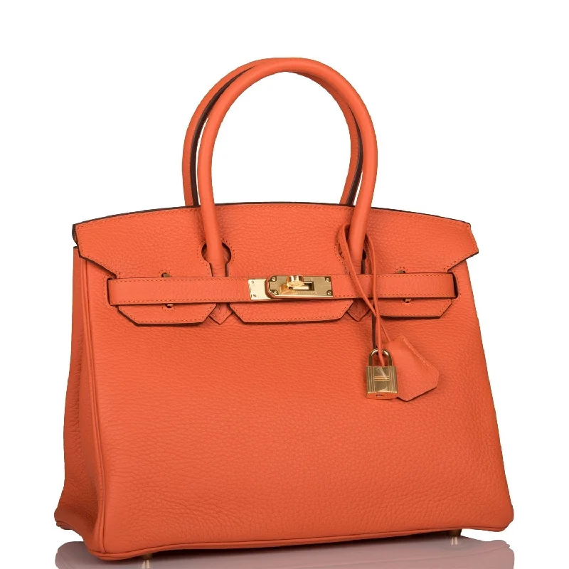 Hermes Birkin 30 Feu Clemence Gold Hardware