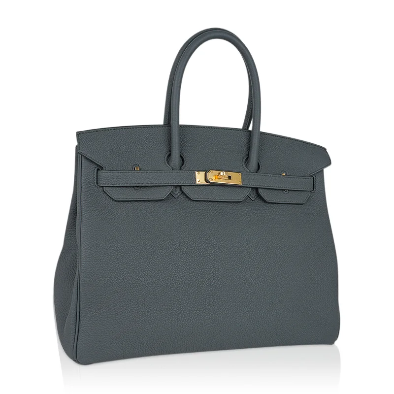 Hermes Birkin 35 Bag Vert Amande Togo Leather with Gold Hardware