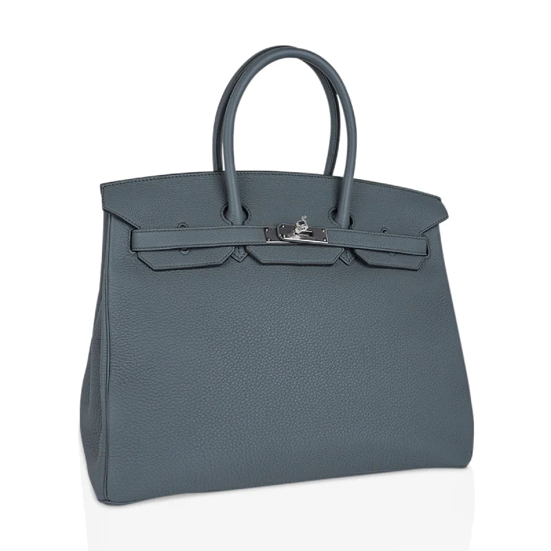 Hermes Birkin 35 Bag Vert Amande Togo Leather with Palladium Hardware